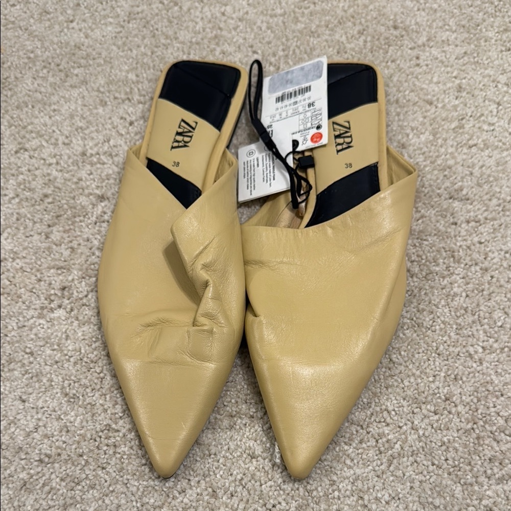 Zara Cream Mules